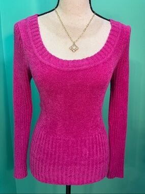 Heart n Crush long sleeve scoop neck fitted sweater
